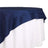 Navy blue tablecloth draped elegantly over a white table 