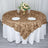 Elegant brown tablecloth with leaf design for special events.