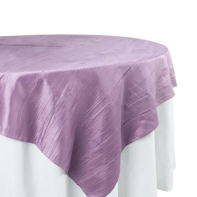 Taffeta Table Overlay 72"x72" Violet Amethyst - Accordion Crinkle Table Topper