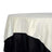 Elegant cream and black tablecloth with a smooth, shiny finish. 