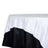 White and black tablecloth with a textured design. 