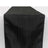 Black table runner with a textured finish on a plain background
