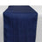 Navy blue table runner with a textured finish on a plain background