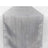 Silver textured table runner on a plain backdrop.