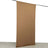 Brown backdrop fabric hanging on a support rod for photography use.