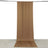 Brown fabric drapery on a white backdrop, showcasing soft texture and flow.