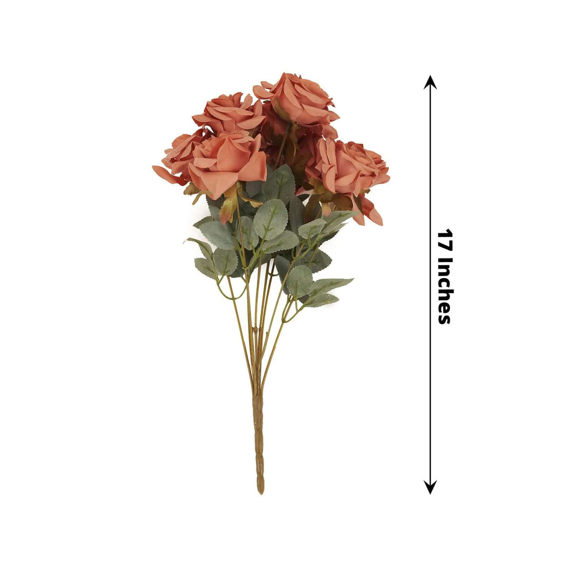2 Terracotta Rust Silk Rose Bushes | eFavormart