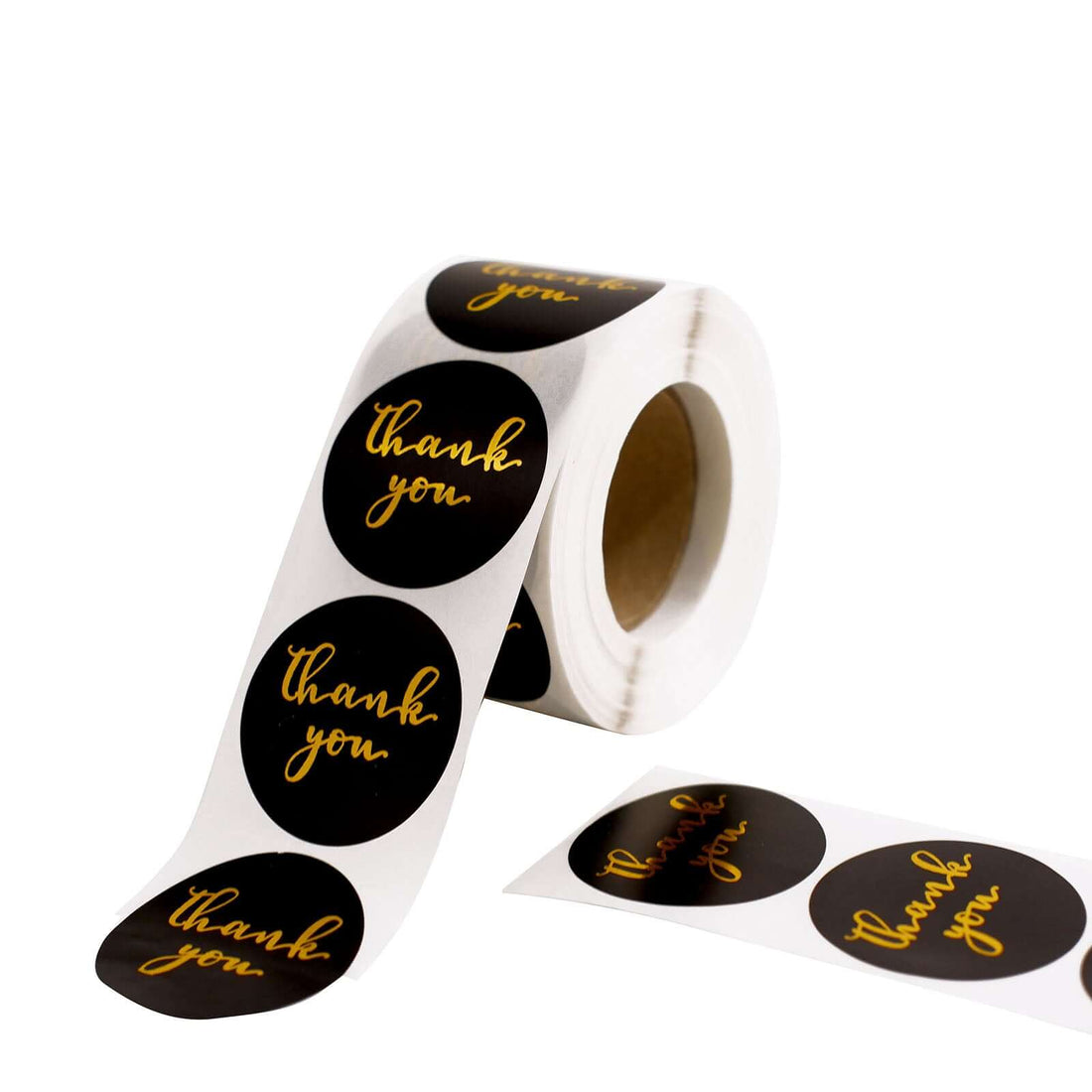 500pcs 1.5" Gold Foil Thank You Stickers | eFavormart