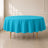 Turquoise round tablecloth, 90-inch reusable and durable table cover.