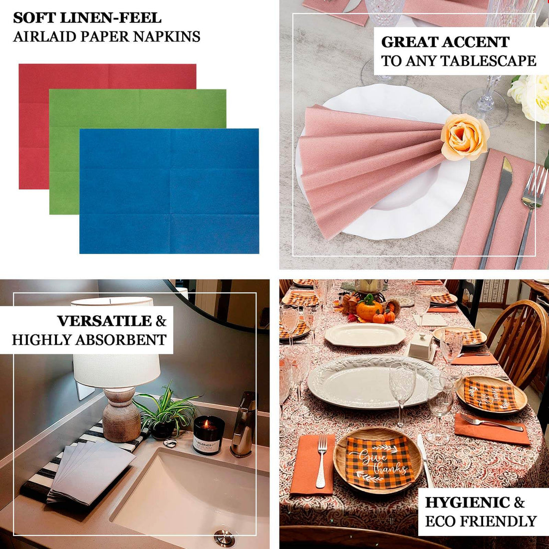 Linen-Like Paper Napkins 8.5