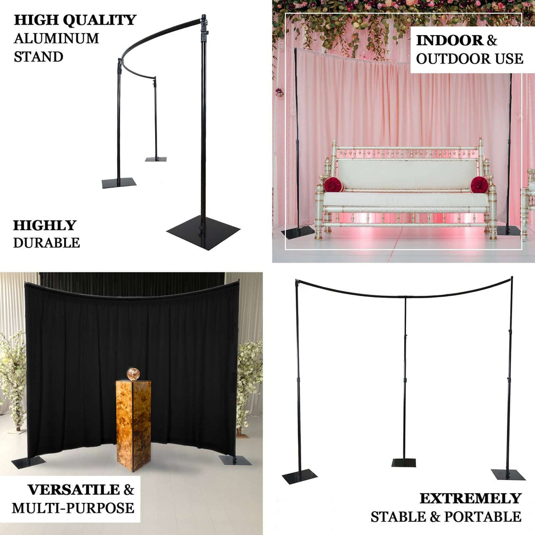 11ftx13ft Heavy Duty Curved Backdrop Stand | eFavormart