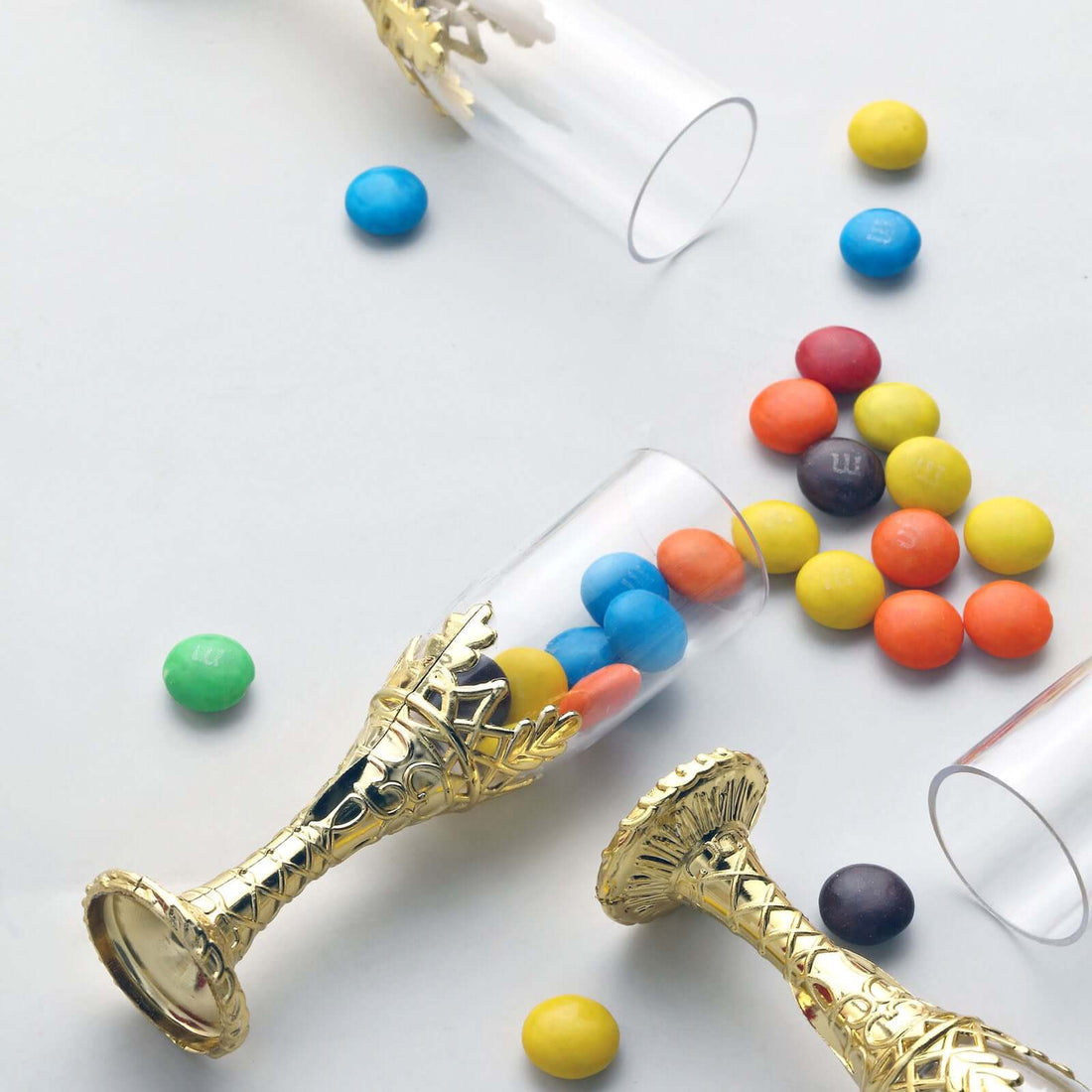 Mini Candy Containers Mini Champagne Bottle Candy Containers Clear/Gold 4