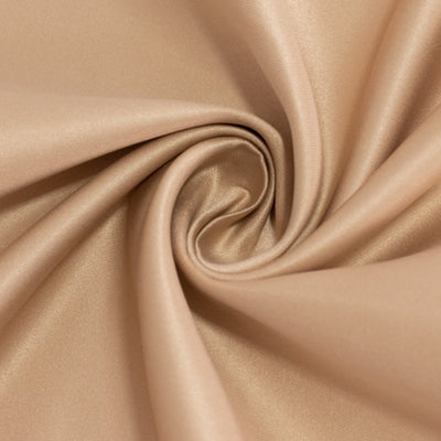 Soft beige satin fabric with a smooth, glossy texture. #whtbkgd