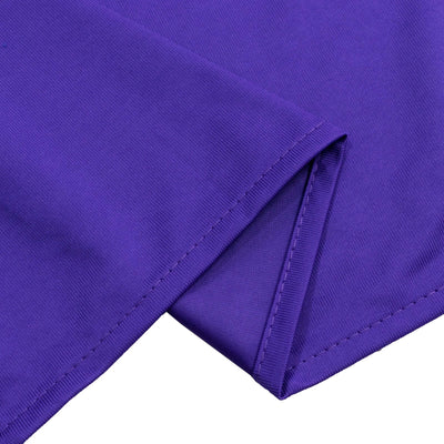Purple fabric corner with smooth texture and clean stitching.