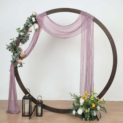 Violet Amethyst Gauze Cheesecloth Draping Fabric Wedding Arch Decorations, Window Scarf Valance Drapes, Boho Arbor Long Curtain Panel 20ft