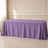 Violet Amethyst seamless rectangle tablecloth 90"x156" on a table.