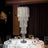 Elegant crystal chandelier centerpiece for event tables.
