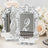 Elegant table numbers with ornate design in mirrored finish.