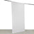 White backdrop fabric hanging from a rod for photography use.