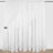 Elegant white sheer curtain with draped design and greenery accent