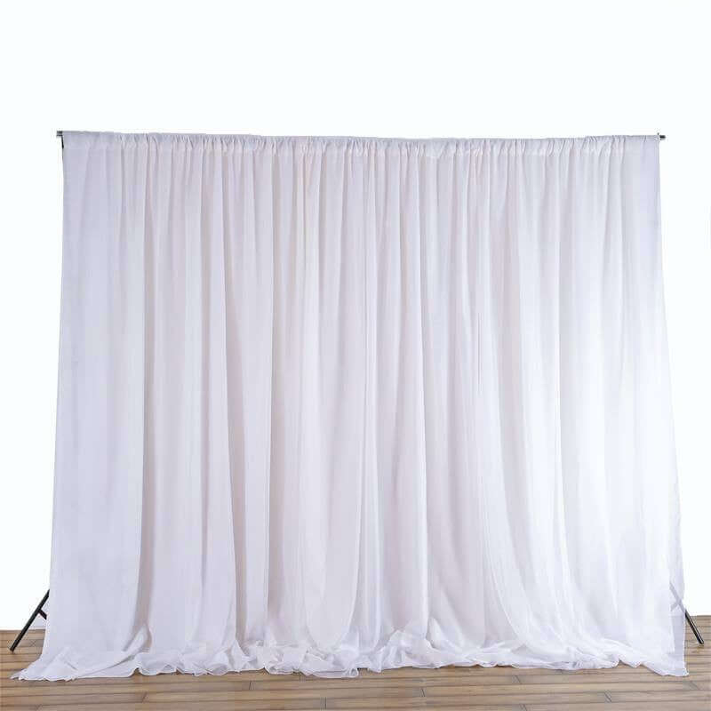White drapery backdrop for photography or event staging