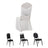 Four chair designs including a white draped cover