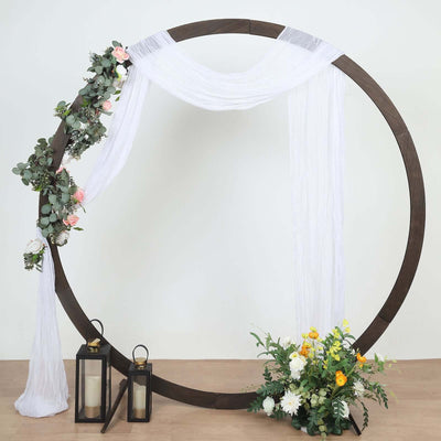 White Gauze Cheesecloth Draping Fabric Wedding Arch Decorations, Window Scarf Valance Drapes, Boho Arbor Long Curtain Panel 20ft