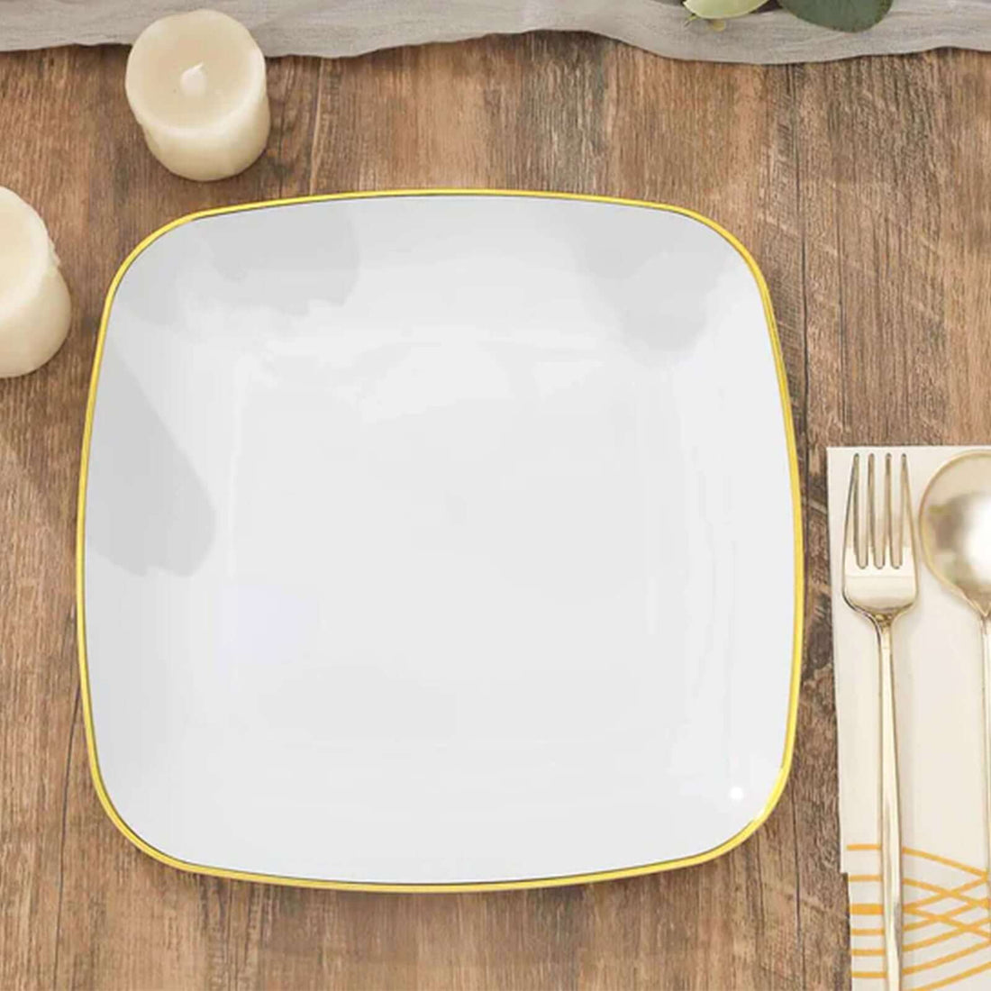 Plastic Square Dinner Plates 10