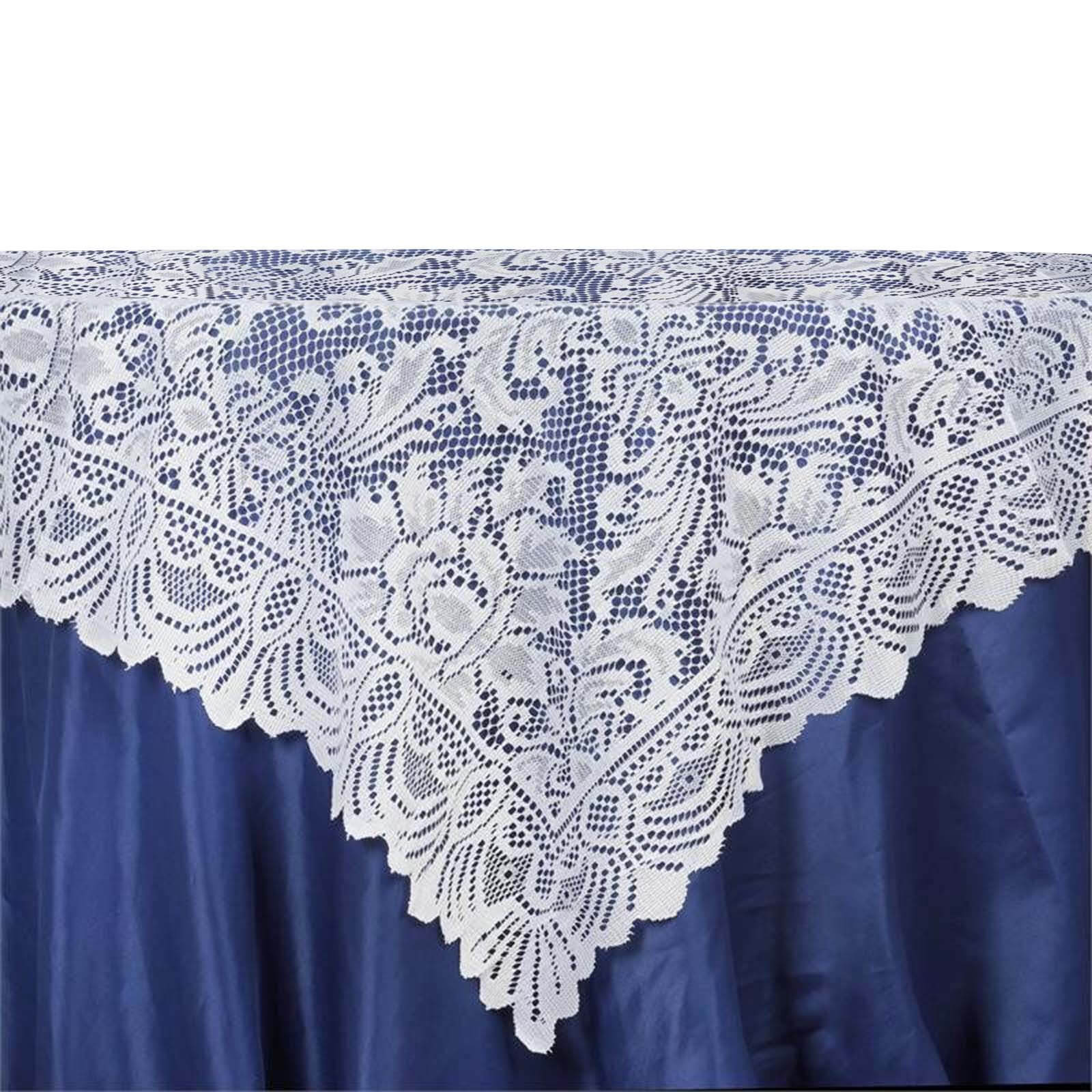 knee length dresses for ladies Ladies White Lace Head Covering, Flowers main image 1
