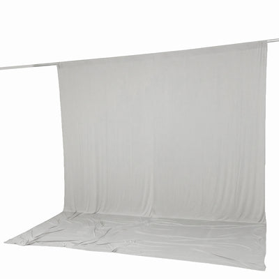 White photography backdrop with floor sweep on support pole