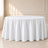 white polyester round tablecloth seamless and wrinkle-resistant