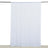 Sheer white curtain panel hanging on a rod