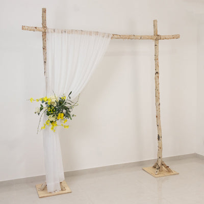 Sheer Wedding Arch Drape – 5ftx14ft White Sheer Curtain Backdrop, Ceiling Drapery Panel