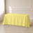 Yellow polyester rectangle tablecloth, 90"x132", seamless finish.