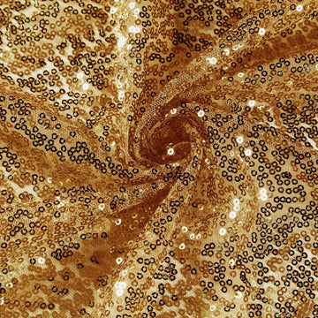 Add Luxury and Elegance with the Gold Seamless Premium Sequin Rectangle Tablecloth 60"x126"