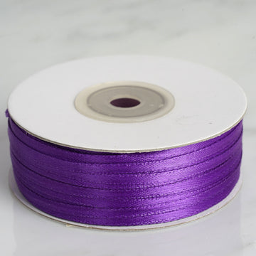 Purple Satin Ribbon 100 Yards 1/8"