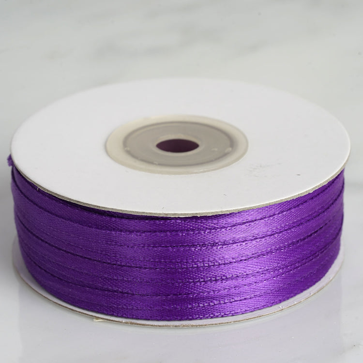 Purple Satin 1 By 8 Inch Ribbon 100 Yards#whtbkgd
