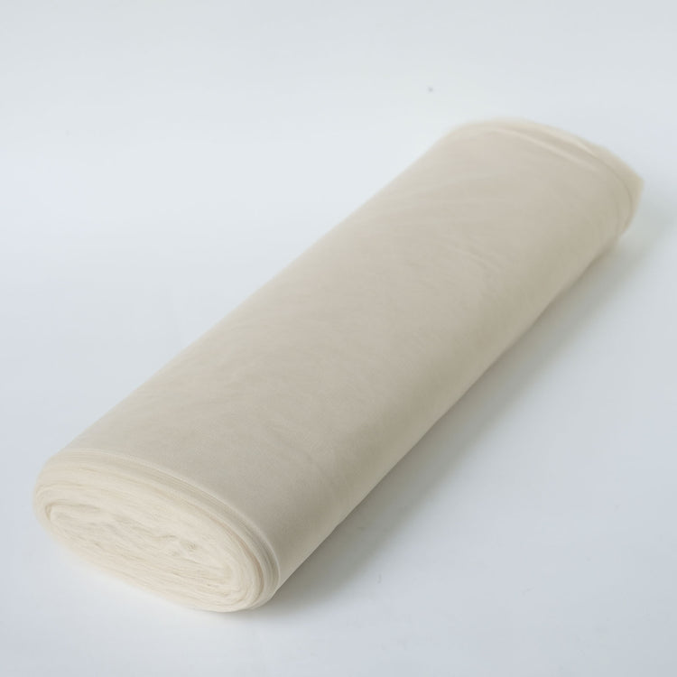 Beige Tulle Fabric Spool Roll 108 Inch x 50 Yards