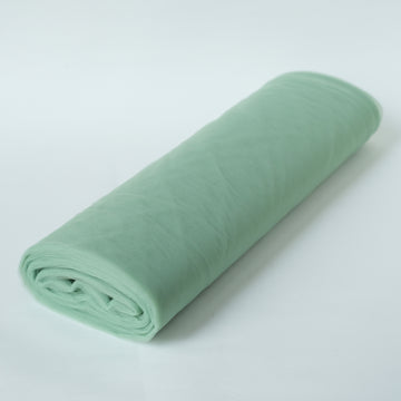 Sage Green Tulle Fabric Bolt, DIY Craft Fabric Roll 108"x50 Yards