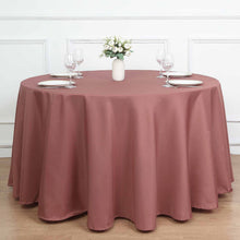 108inch Cinnamon Rose Polyester Round Tablecloth