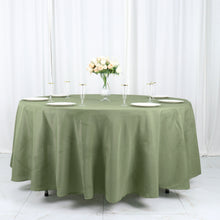 108 Inch Polyester Tablecloth Eucalyptus Sage Green Seamless Round