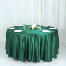 108 Inch Hunter Emerald Green Satin Round Tablecloth