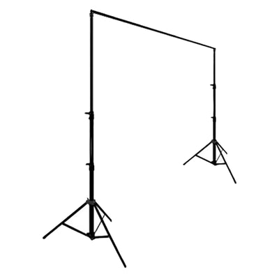 Studio backdrop stand with adjustable height and sturdy tripod base