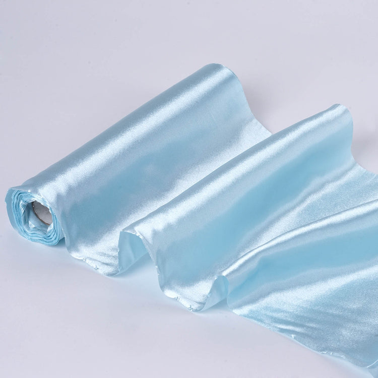12Inchx10yd | Blue Satin Fabric Bolt, DIY Craft Wholesale Fabric