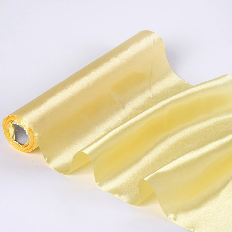 12Inchx10yd | Yellow Satin Fabric Bolt, DIY Craft Wholesale Fabric