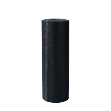 12"x100 Yards Black Tulle Fabric Bolt, Sheer Fabric Spool Roll For Crafts