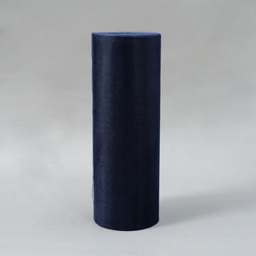 Navy Blue Tulle Fabric Bolt, Sheer Fabric Spool Roll For Crafts 12"x100 Yards