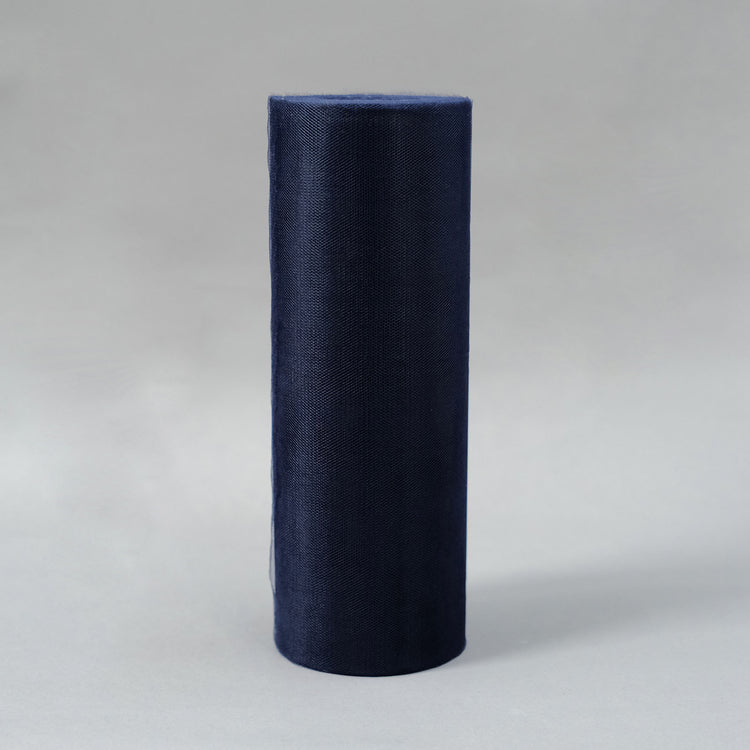 Navy Blue Tulle Sheer Fabric Bolt 12 Inch x 100 Yard
