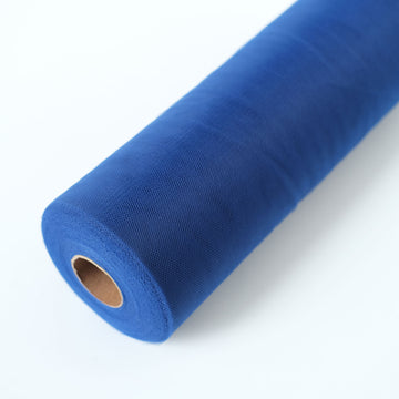 12"x100 Yards Royal Blue Tulle Fabric Bolt, Sheer Fabric Spool Roll For Crafts