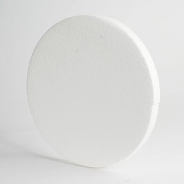 12 Pack | 10" White StyroFoam Disc, DIY Polystyrene Foam Craft Supplies